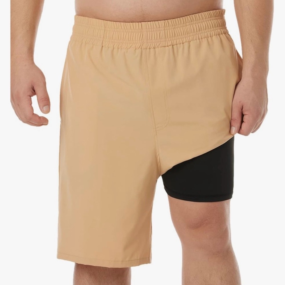 Men's Tan shorts/swim trunks New